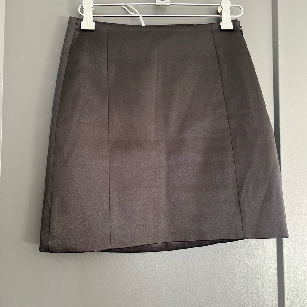 Frame satin stretch blend  Mini black Skirt size 00